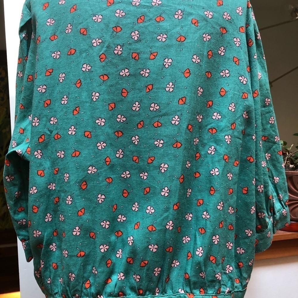 a.n.a Floral Linen Wrap Top - Picture 3 of 5